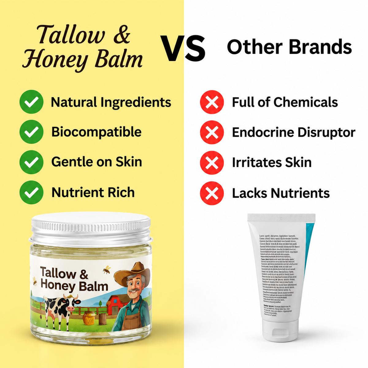 Tallow & Honey Balm - 2 oz